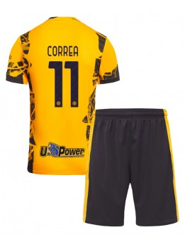 Inter Milan Joaquin Correa #11 Ausweichtrikot für Kinder 2024-25 Kurzarm (+ Kurze Hosen)